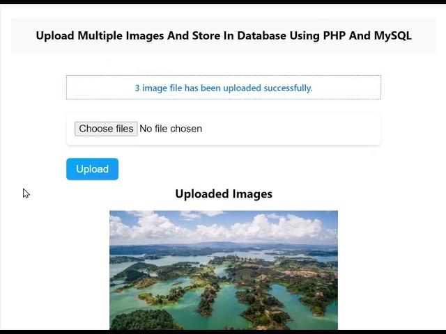 Upload Multiple Images And Store In Database Using PHP And MySQL