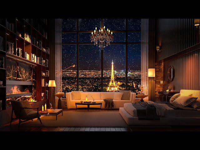 Smooth Piano Jazz for a Cozy Night in Your Apartment  Parisian Elegance - Relax, Study and Sleep