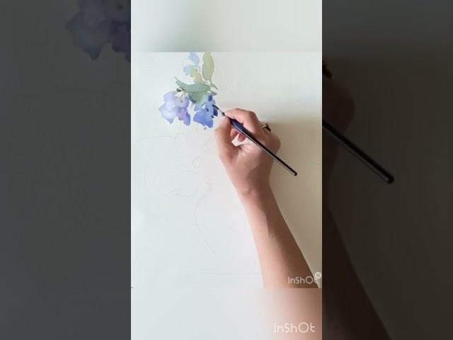 Watercolor. Blur flowers #aquarelle #watercolor #art #tiktok #painting #水彩 #tiktokvideo #painter