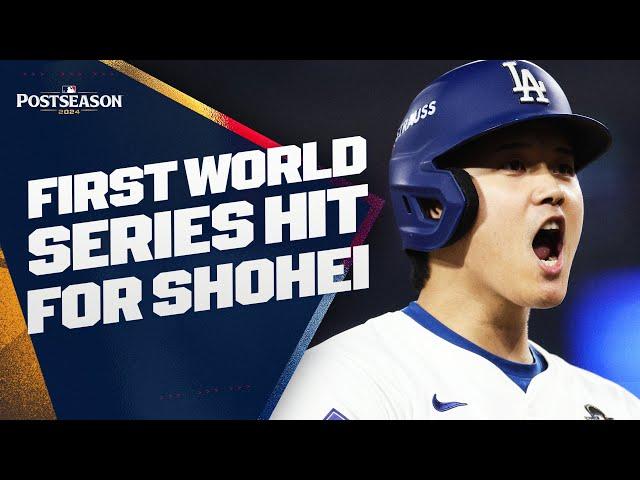 Shohei Ohtani's FIRST World Series hit goes for EXTRA BASES! | 大谷翔平ハイライト