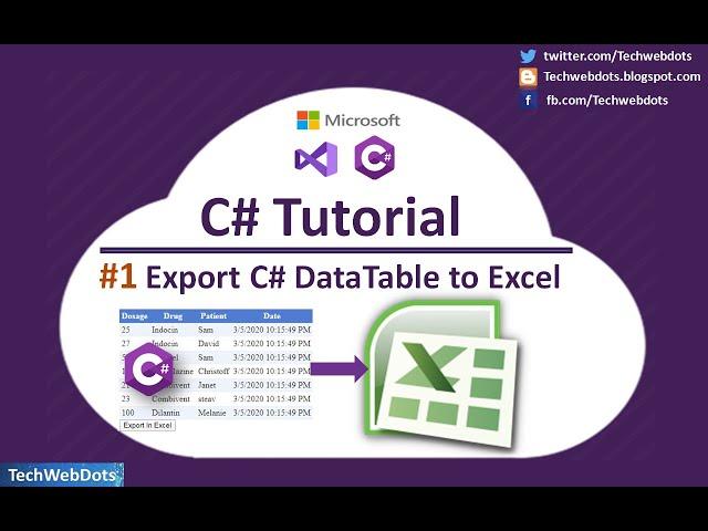 How to convert C# Data Table into Excel | ASP.NET