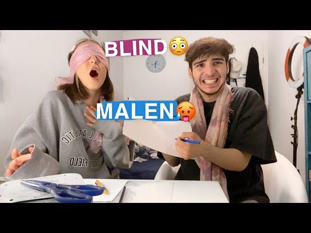 BLIND MALEN CHALLENGE MIT MEINER SCHWESTER OH GOTT DAS WAR KEINE GUTE IDEE | Emiirbayrak