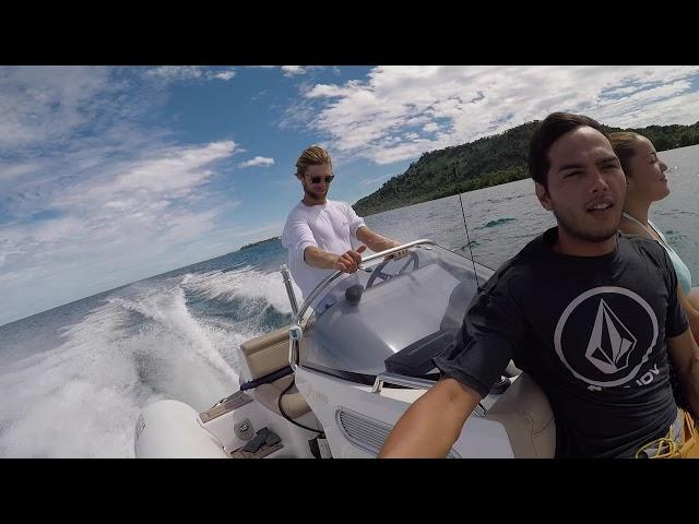 Sailing in Chuuk, Truk Lagoon Micronesia