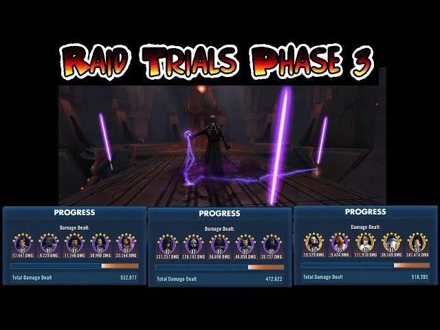 SWGOH - Raid Trials: Tier 6 Phase 3 The Sith Triumvirate - Star Wars Galaxy of Heroes