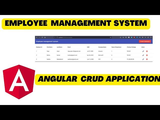 Employee Management System| CRUD Application| Material UI |JSON-SERVER| Beginner- Advanced #angular