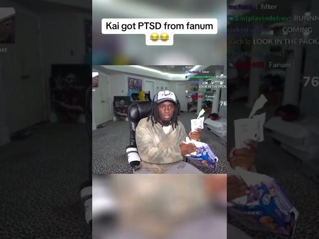 Kai Cenat gets PTSD from Fanum #shorts #kaicenat #kaicenatlive #viral #amp #mrbeast