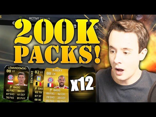 OPENING 10 x 200k PACKS!! - FIFA 15 PACK OPENING