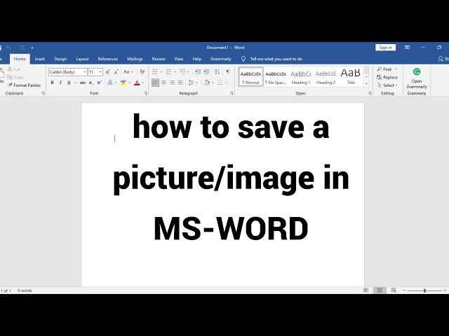 HOW TO SAVE AN IMAGE/PICTURE FROM MS-WORD DOCUMENT