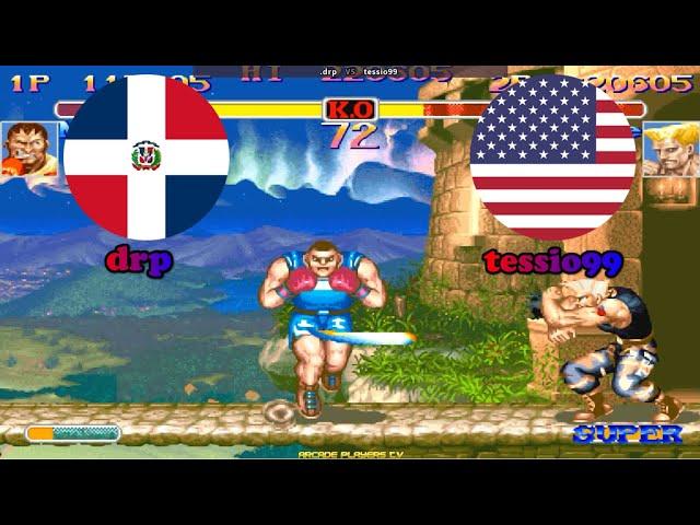 #fightcade Super Street Fighter 2 Turbo  drp (DO) vs tessio99 (Usa) スーパーストリートファイターII X