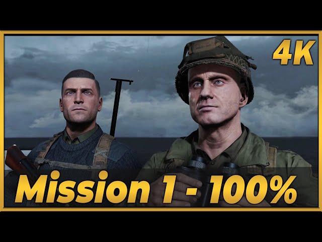 Sniper Elite 5 (PC) - 4K Gameplay - Mission 1 - The Atlantic Wall - Walkthrough (100% Collectibles)