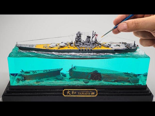 YAMATO WRECK (BEFORE AND AFTER) DIORAMA/ Epoxy Resin Art/ How to make/ DIY/