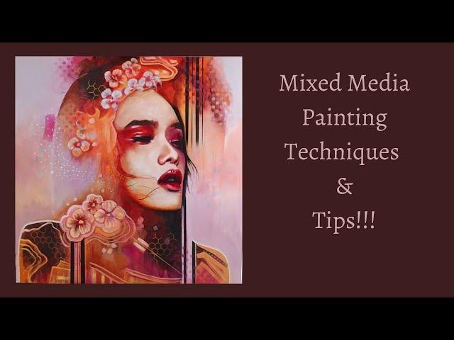 Mixed Media Painting Tutorial... Fun Process, Step by Step!!!