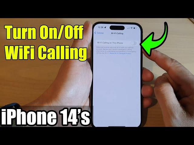 iPhone 14's/14  Pro Max: How to Turn On/Off WiFi Calling