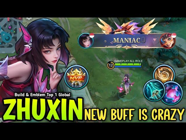 100% BRUTAL DMG!! ZHUXIN NEW BUFF IS CRAZY WITH BEST BUILD & EMBLEM 2024 - BUILD TOP 1 GLOBAL ZHUXIN