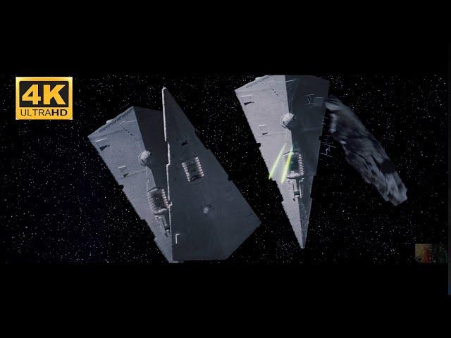 4K Star Wars Ep.V - Empire Strikes Back: Millennium Falcon Asteroid Field Chase