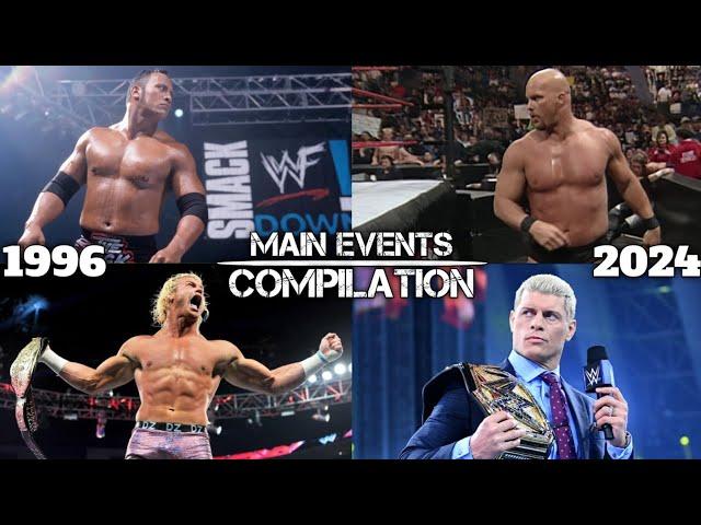 All Of WWE PPV Main Events Match Card Compilation (1996 - 2024)