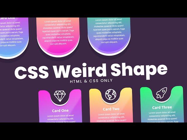 Weird Card Design using Html & CSS | Creative Div Box Shape