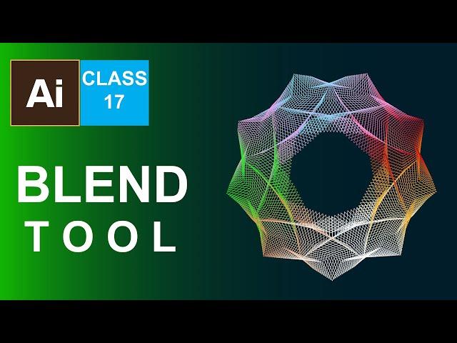 How to use the BLEND TOOL - Adobe Illustrator Tutorial class no 17