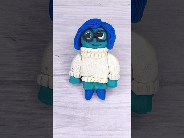 I Made Sadness cartoon from inside out 2 #sadnesscartoon #insideout2 #plasticine #clay #america