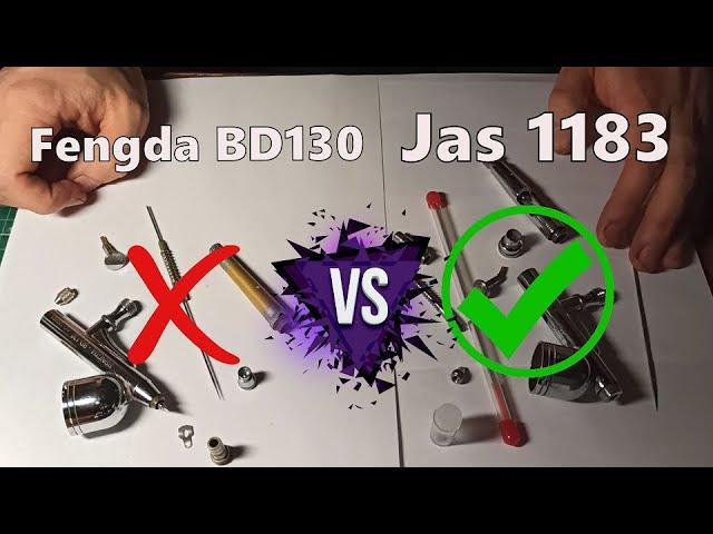 Аэрографы Jas1183 VS Fengda BD130  Обзор и сравнение!