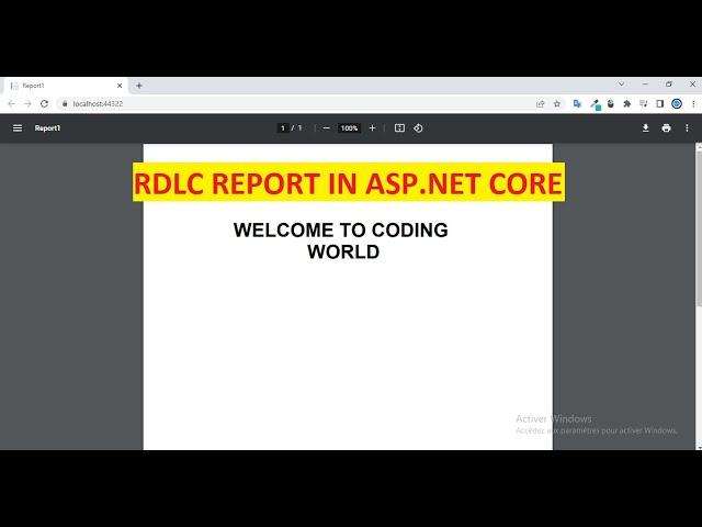 Create RDLC Report in ASP.NET Core application