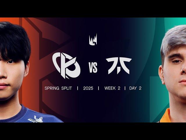 KC v FNC | 2025 LEC Spring | Week 2 Day 2 | Karmine Corp vs. Fnatic Game 3