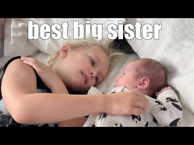 first weekend home with our new baby | best big sister of all time 