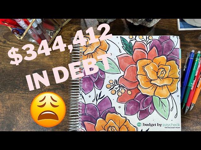 Restarting my Debt Free & Budgeting Journey | 344,412.53 in Debt | Real Numbers | Budget Mom Planner