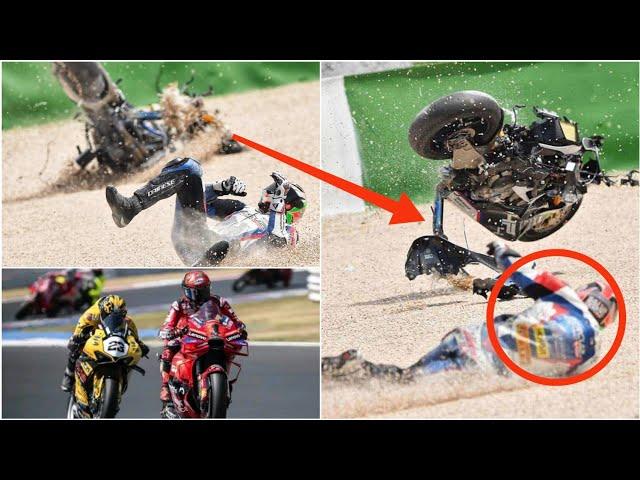 Luca Salvadori and Didier Grams horrible bike crash! Frohburg International Road Racing Championship