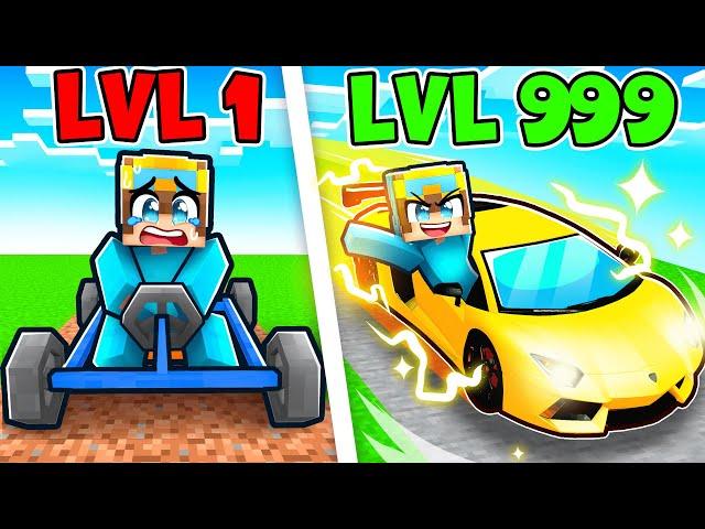 Level 1 vs Level 999 FASTEST CAR in Minecraft!