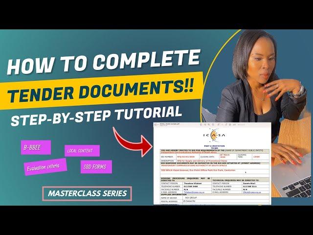 Step-by-Step Guide to Completing Tender Documents, SBD Forms | uncover secrets to win tenders!