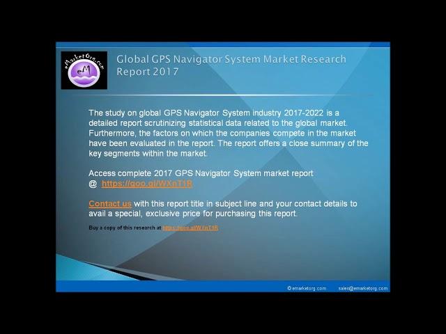 GPS Navigator System Market is expected to reach million