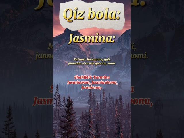 Ismlar Manosi - JASMINA️ #jasmina #жасмина #исми #исмлар #маноси #ismi #ismlar #manosi
