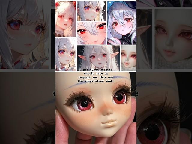 Anime Style Face-up on Pullip Doll  #shorts #pullip