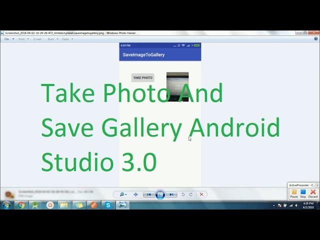 Take Photo and Save Gallery in android studio