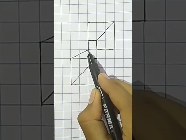 Illusion 3d Drawing #shorts #satisfying #drawing #3d