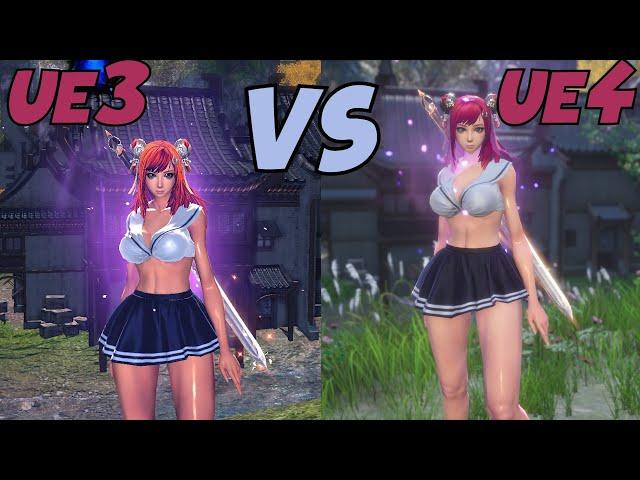 Blade and Soul graphic Difference between UE3 to UE4