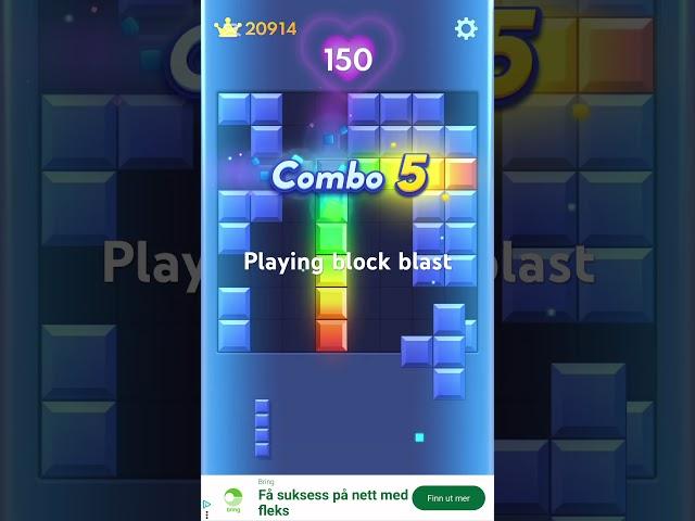 Playing block blast!!