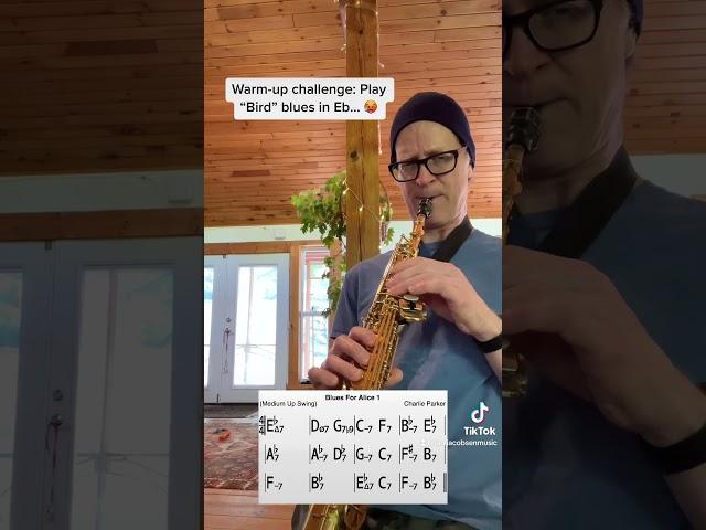 Warm-up challenge: Play “Bird” blues in Eb…  #saxophone #jazz #tips