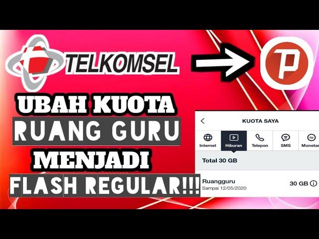 CARA MENGUBAH KUOTA RUANG GURU MENJADI KUOTA FLASH REGULAR