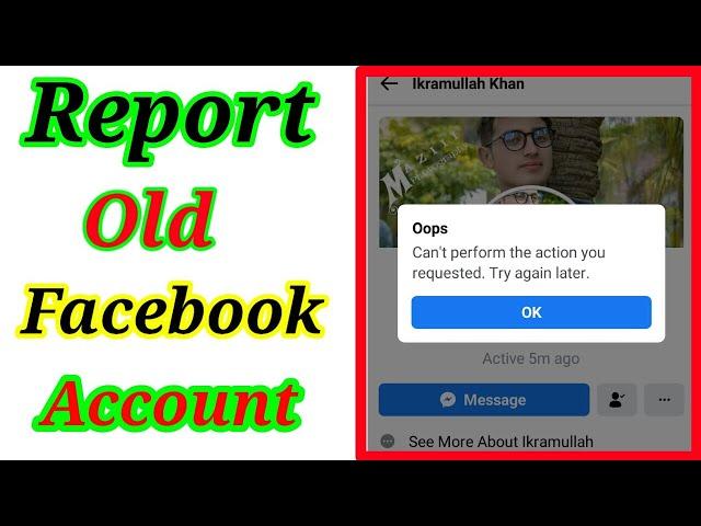 How To Report Facebook Old Account | Old Facebook Account Report | Technical Mukhlees