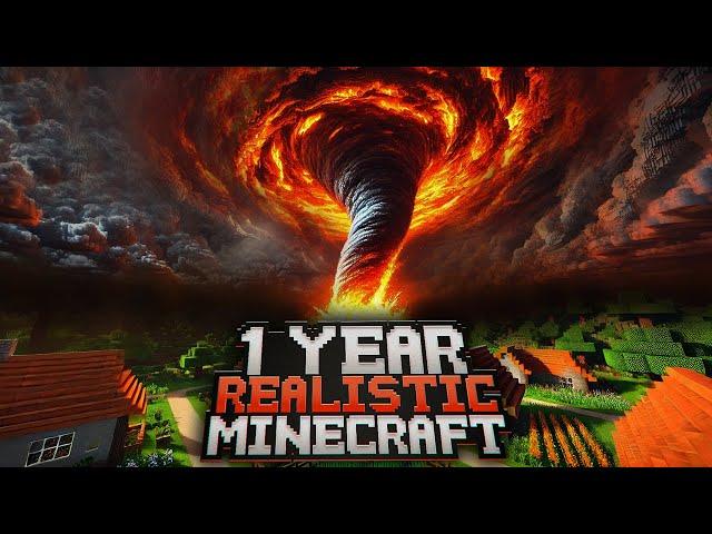 I Survived 1 YEAR with Realistic Mechanics in Minecraft [MOVIE]