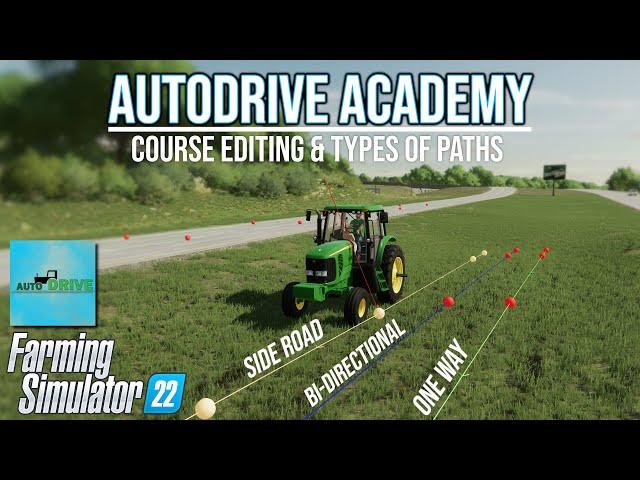 How to Edit a Course & Types of Paths for AutoDrive in FS22 | Farming Simulator 22 | EP 2