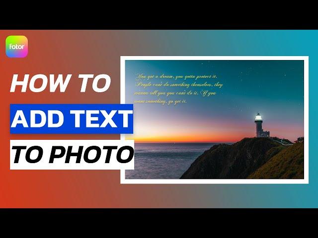 How to add text to photo