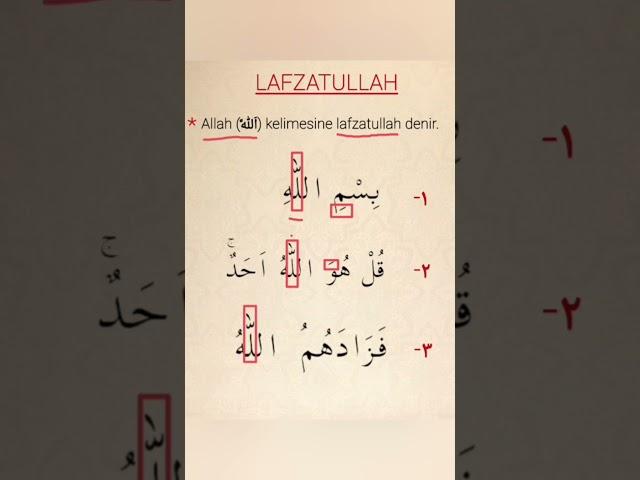 Lafzatullah #kuranöğreniyorum #kurankerim #tecvid #kuranikerim #kuranharfleri #elifba #arabic