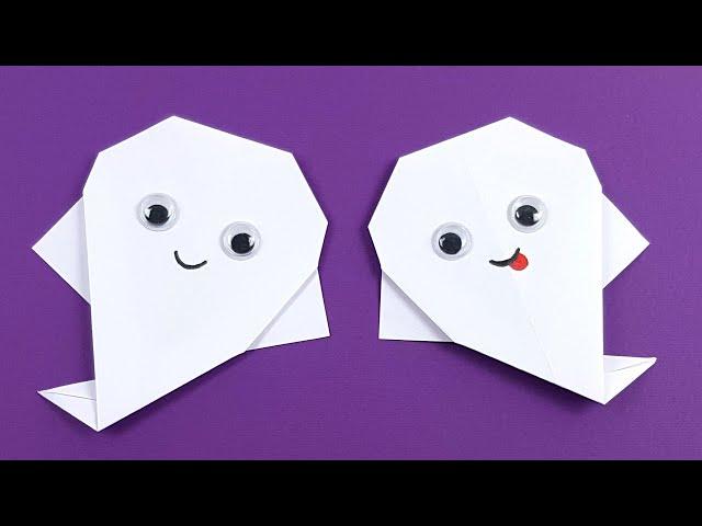 Origami Ghost VERY SIMPLE Paper ghost Easy paper crafts for Halloween