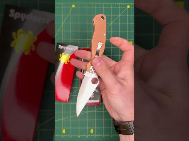 Spyderco Paramilitary 2 ► Spyderco Copper Paramilitary 2 Knife (3.4" Satin REX 45) #shorts #knife