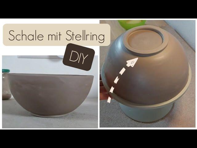 Schale mit Stellring ohne Töpferscheibe ● DIY Schüssel mit Plattentechnik töpfern ● Für Anfänger