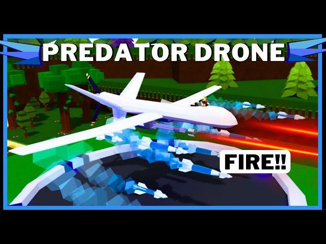 DESTRUCTIVE Predator Drone *Best Missile & Flight Mechanic* In Build A Boat For Treasure ROBLOX