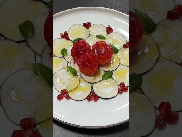 Carpaccio de radis noir